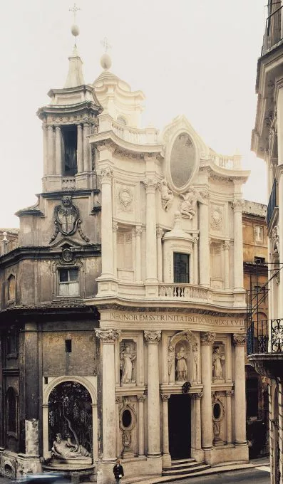 Facade of San Carlo alle Quattro Fontane